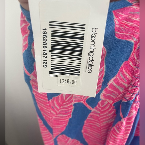 Vineyard Vines Pink and Blue Palm Print Maxi Dress - Picture 5 of 7